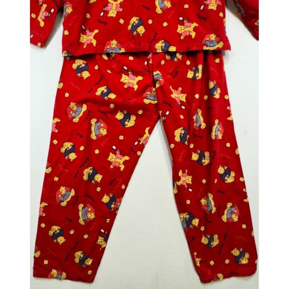 Simple Pleasures Womens Teddy Bear Flannel Pajama Set Size 2X Red Cozy - Picture 14 of 16